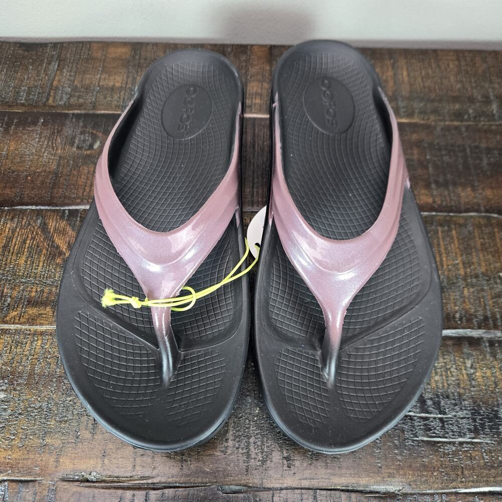NEW Oofos Oolala Womens Size 9 Recovery Slip-On Flip Flops Sandals Rosewood - Picture 2 of 12